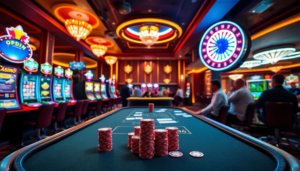 Experience the thrilling intensity of gambling at qq88 to's vibrant casino, featuring poker tables and slot machines.